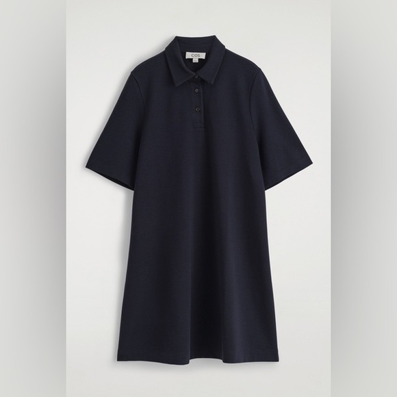 COS Dresses & Skirts - COS Jersey Polo Mini Dress Navy Blue Size Large